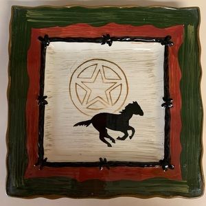 Sonoma Happy Trails Horse Western  Decor ceramic plate